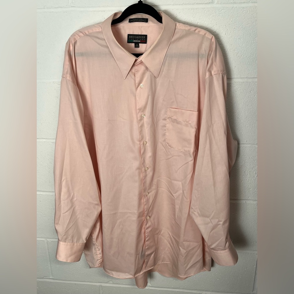 Men’s Geoffrey Beene Light Pink Dress Shirt Size 19, 34-35